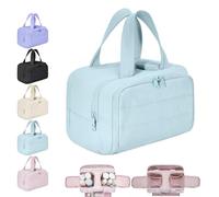 Convely Toiletry Bag - Travelfree Toiletry Bag, 4-in-1 Puffy Multi-Functional Toiletry Bags W/Handle, Compartments (Blue)