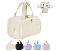 Convely Toiletry Bag - Travelfree Toiletry Bag, 4-in-1 Travel Organizer, Smart Compart Ments for Wet & Dry Items, Spacious,Lightweight, Easy to Clean with Handle (White)
