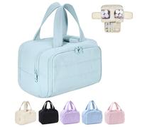 Convely Toiletry Bag - Travelfree Toiletry Bag, 4-in-1 Travel Organizer, Smart Compart Ments for Wet & Dry Items, Spacious,Lightweight, Easy to Clean with Handle (Blue)