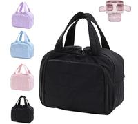 Convely Toiletry Bag, Travelfree Toiletry Bag, a 4-in-1 Travel Organizer, Wet-Dry Separation & Lightweight Waterproof Easy To Clean, For Accessories,Essentials, Toiletries (Black)