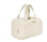 Convely Toiletry Bags, Convely Travelfree Toiletry Bag, Wide-Open Puffy Cloud Cosmetic Organizer, 4-In-1 Waterproof Toiletry Bag, Wet/Dry Separation & Lightweight Travel Essentials (White)