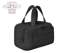 Convely Toiletry Bags, Convely Travelfree Toiletry Bag, Wide-Open Puffy Cloud Cosmetic Organizer, 4-In-1 Waterproof Toiletry Bag, Wet/Dry Separation & Lightweight Travel Essentials (Black)