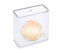 Convenient Display Case - Clear Display Box, Dust Resistant Organizer with Transparent Cover, Badge Holder with Clear Lid, Collector Case, Showcasing Box for Shelf Exhibit Use