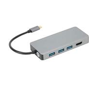 Conveniente y práctico Convertidor HDMI Seguro y estable Adaptador antihuellas tipo C a VGA Concentrador USB Adaptador USB Oficina para computadora de dormitorio doméstico