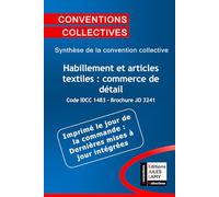 Convention collective Habillement et articles textiles : commerce de détail - IDCC 1483 - JO 3241: Synthèse de la convention collective
