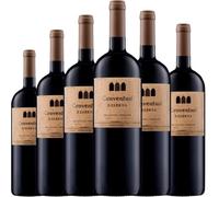 Conventual Reserva Tinto, vino con crianza que combina Syrah, Alicante Bouschet, Trincadeira y Touriga Nacional para ofrecer sabor intenso y estructura equilibrada| 6 botellas