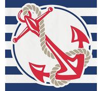 CONVER PARTY,ANCHOR NAUTIC, Servilletas de Papel, Artículos de Fiesta, Fiestas, Celebraciones y Cumpleaños Infantiles, 20 Unidades 33 CM