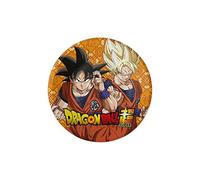CONVER PARTY, PLATOS 18 CM DRAGON BALL, Platos Desechables para Fiesta de Cumpleaños Infantil, Artículos de Decoración para Fiestas Temáticas