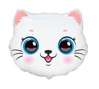 CONVER PARTY, Globo Gato, Globos de Cumpleaños para Fiestas Temáticas, Fiesta Gatitos, Animales y Cualquier Celebración, Apto para Helio y Aire, 56 Cm, 1 Globo