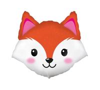 CONVER PARTY, Globo Zorro, Globos de Cumpleaños para Fiestas Temáticas, Fiesta Animales del Bosque y Cualquier Celebración, Apto para Helio y Aire, 62 x 62 Cm, 1 Globo