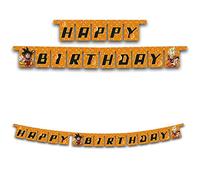 CONVER PARTY - Guirnalda Dragon Ball - Guirnalda Happy Birthday - Decoración Cumpleaños - Fiestas Infantiles, Cumpleaños y Celebraciones - Artículos de Fiesta - 1 Unidad