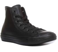 CONVERSE 135251 Ctas Hi Unisex Cuero Zapatillas High Top en Negro Talla UK 3-12