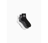 Converse 2-Pack Textured Logo Quarter Socks para Hombres en Blanco, Talla M Blanco M