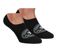 Converse 2 Pares Calcetines Invisibles - Zona Antideslizante Talón - Algodón - Unisex (Negro, 35-38)