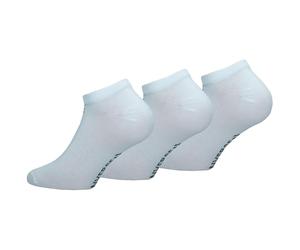 Converse 3 Pares Calcetines Low Cut - Altura Tobillo - Punta Costura Suave - Algodón - Unisex (Blanco, 35-38)