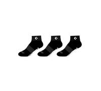 Converse 3 Pares Calcetines Quarter - Soporte Arco Plantar - Poliéster - Unisex (Negro, 35-38)