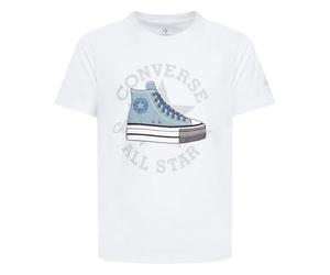 Converse 4cg818-001 Camiseta, Blanco, M Unisex niños