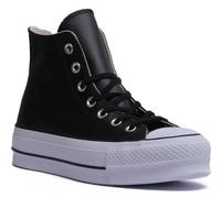CONVERSE 561675C a-Ct Como Levantar Hi Cordones Plataforma Negro Blanco Talla 3-