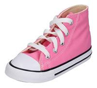 Converse 7J234C, Zapatillas Altas de Tela Infantil, Rosa, 21 EU