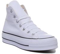 Converse A Ct AS Lift Hi Con Cordones Mujer Entrenador En Blanco Reino Unido 2-9