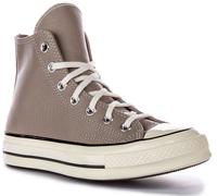 Converse A04579C Chuck 70 De Cuero Tejido Otoño Unisex Trainer Gris Talla 7 - 11
