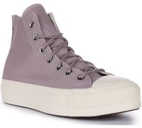Converse A05014C ALL STAR LIFT Plataforma Lona Zapatilla Lila Mujeres UK 4 - 8