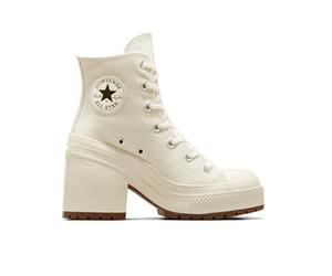 Converse A05253C Chuck 70 Delux - Botas de tacón Alto para Mujer, Egret/Negro, 37.5 EU