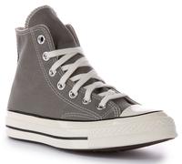 Converse A05584C Chuck 70 Hi Top Lace Up Canvas Unisex Trainer En Gris UK 3-12