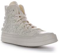 Converse A06434C Chuck 70 Hi 3D Charms Años 90 Mujeres Zapatilla Blanca UK 4-8