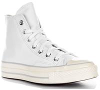 Converse A07201C Chuck 70 Alto Cuero Zapatilla Para Mujeres En Blanco UK 4 - 6