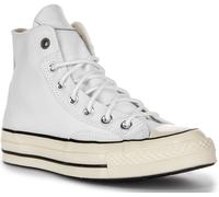 Converse A07444C Court Patch Canvas Y Cuero Trainer Niños Blanco UK 5 - 6