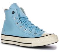 CONVERSE A07445C Tribunal Parche Lona Y Cuero Hombre Trainer En Azul Cielo GB 6
