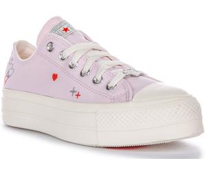 Converse A09115C All Star Lift Platform Mujer Trainer En Lila EU 36-42