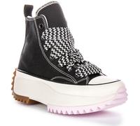 CONVERSE A10435C Run Estrella Hike Hi Plataforma Unisex Trainer Negro Rosa UK 3