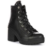 CONVERSE A12346C Chuck Hi De Tacón Plataforma Mujer Zapatillas Negro Oro GB 3-8