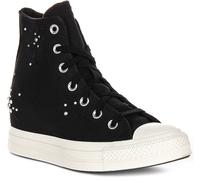 NEGRO 41 CONVERSE CHUCK TAYLOR ALL STAR WEDGE PLATFORM PEARLS & STUDS