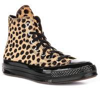 Converse A12705C Chuck 70 Pelo de Pony Piel Mujer Zapatillas En Leopardo GB 3-9