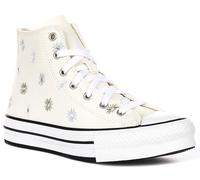 Converse A13447C Ct Como Eva Lift Hi Zapatillas Para Niñas En Off White UK 3 - 6