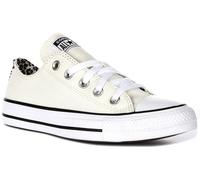 Converse A14943C CT As Oxford Recortar Leopardo Mujer Zapatillas En Blanco UK 3