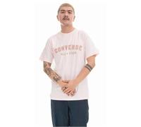 Converse Camiseta de Manga Corta Hombre Classic Fit All Star Single Screen Rosa Claro, Talla S