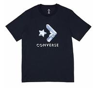 Converse Camiseta de Manga Corta Hombre Crystals Negro, Talla XS