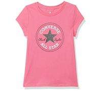 Converse Camiseta de Manga Corta Infantil Timeless Chuck Patch Fucsia, Talla 4-5 Años