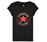 Converse Camiseta de Manga Corta Infantil Timeless Negro, Talla 13-15 Años