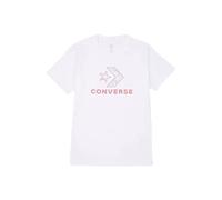 Converse Camiseta de Manga Corta Mujer Seasonal Star Chevron Blanco, Talla S