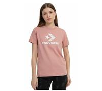 Converse Camiseta de Manga Corta Mujer Seasonal Star Chevron Rosa, Talla S