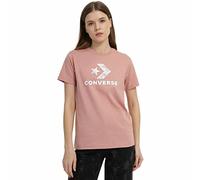 Converse Camiseta de Manga Corta Mujer Seasonal Star Chevron Rosa, Talla XS