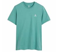 Converse Camiseta de Manga Corta Unisex Classic Fit Left Chest Star Chevron Verde, Talla XS