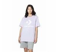 Converse Camiseta de Manga Corta Unisex Standard Fit Center Front Large Lavanda, Talla S
