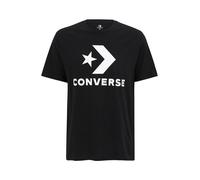 CONVERSE Camiseta negro / blanco L negro / blanco