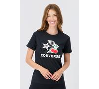 Converse Cherry Star Chevron T-shirt Black Talla: S | Outlet | Mujer | Negro